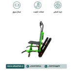 نمای جانبی ویلچر پله‌رو ردلیف R-ES-5T1 با تسمه بالارونده و نشیمن تاشو