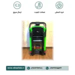 نمای پشت ویلچر پله‌رو ردلیف R-ES-5T1 با دو تسمه آجدار، باتری لیتیومی و پنل کنترل